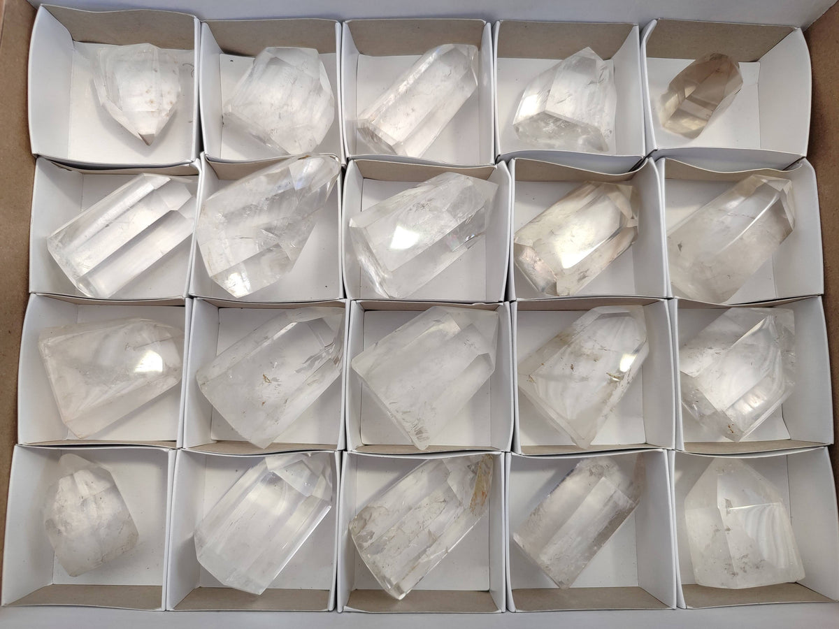Polished Clear Quartz Points x 20 From Madagascar - Toprock Gemstones and Minerals 