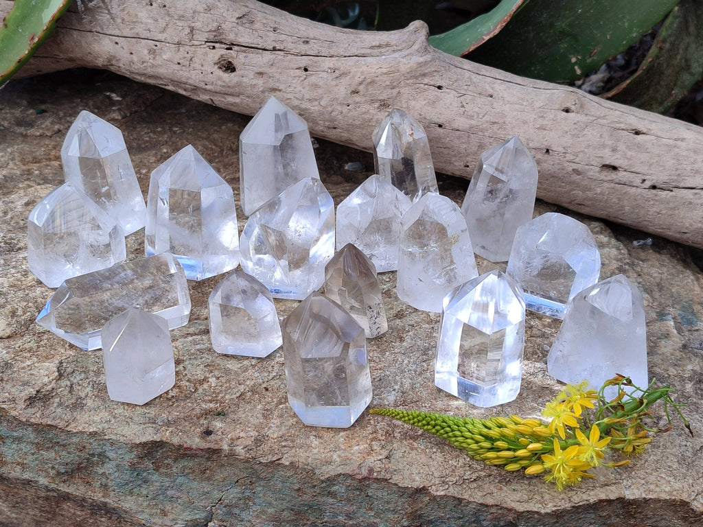 Polished Clear Quartz Points x 20 From Madagascar - Toprock Gemstones and Minerals 