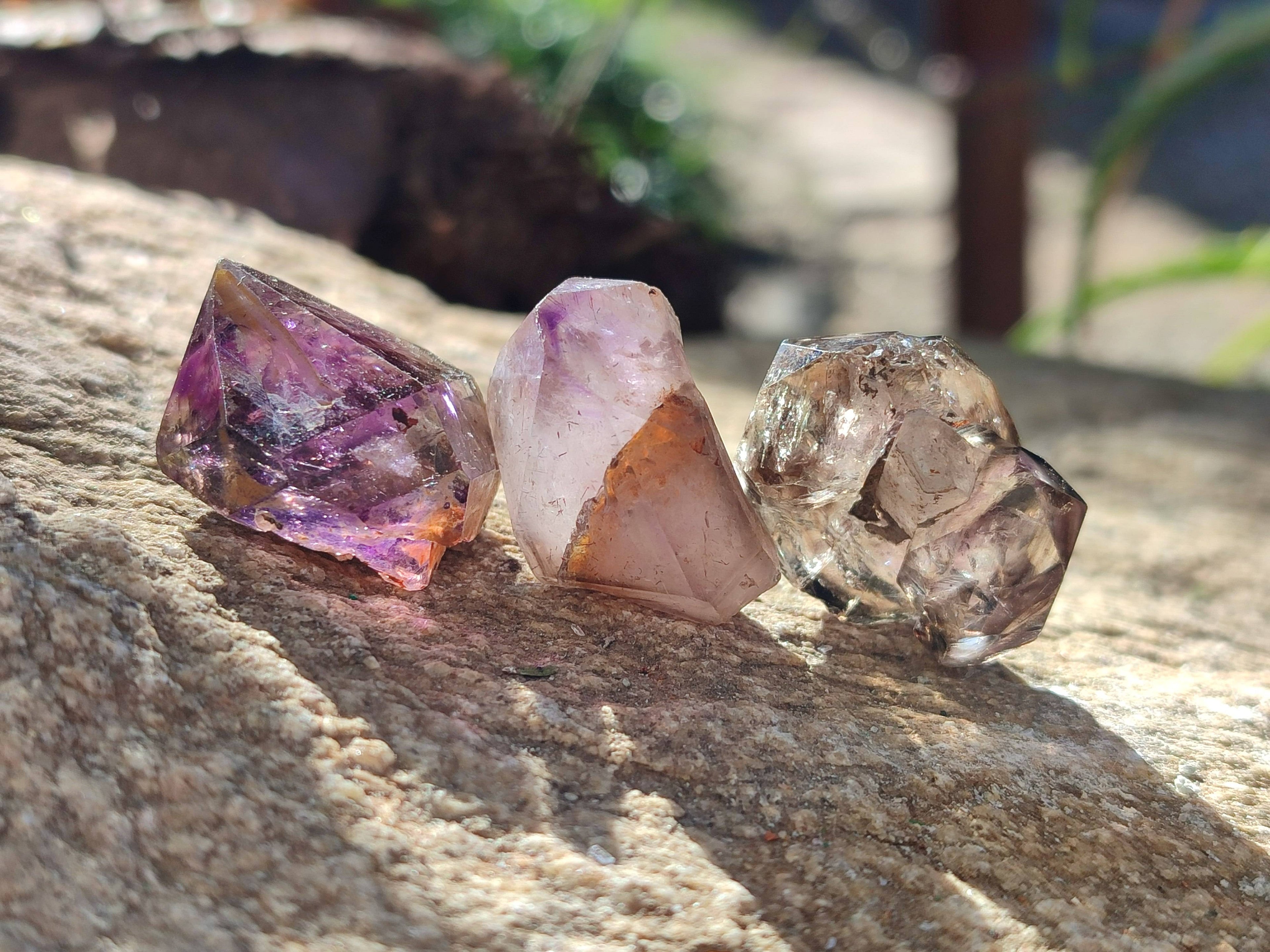 Natural Window Amethyst Crystals x 20 From Chiredzi, Zimbabwe - Toprock Gemstones and Minerals 