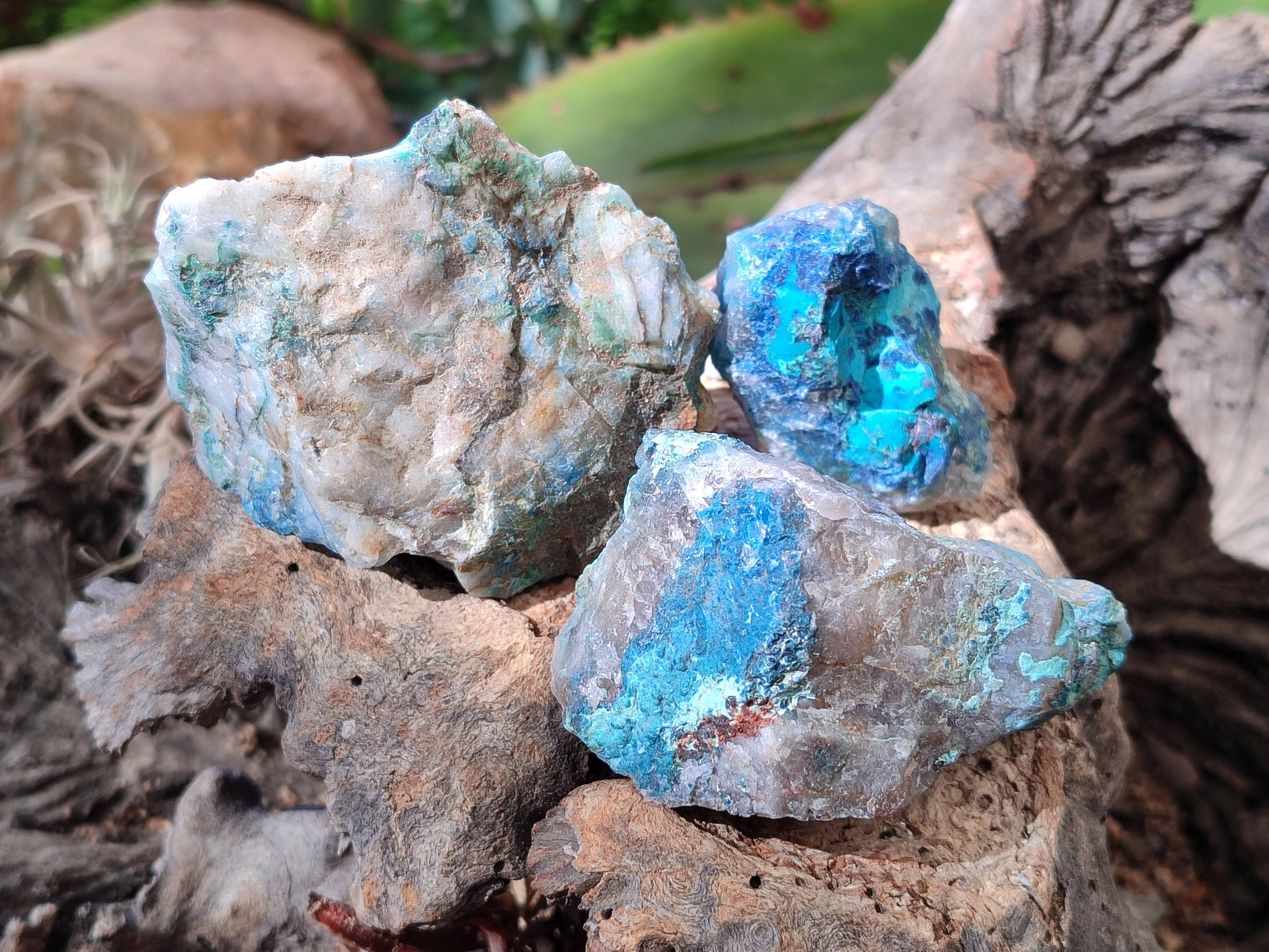 Natural Shattuckite Specimens x 2.8 Kg lot From Kaokoveld, Namibia - Toprock Gemstones and Minerals 