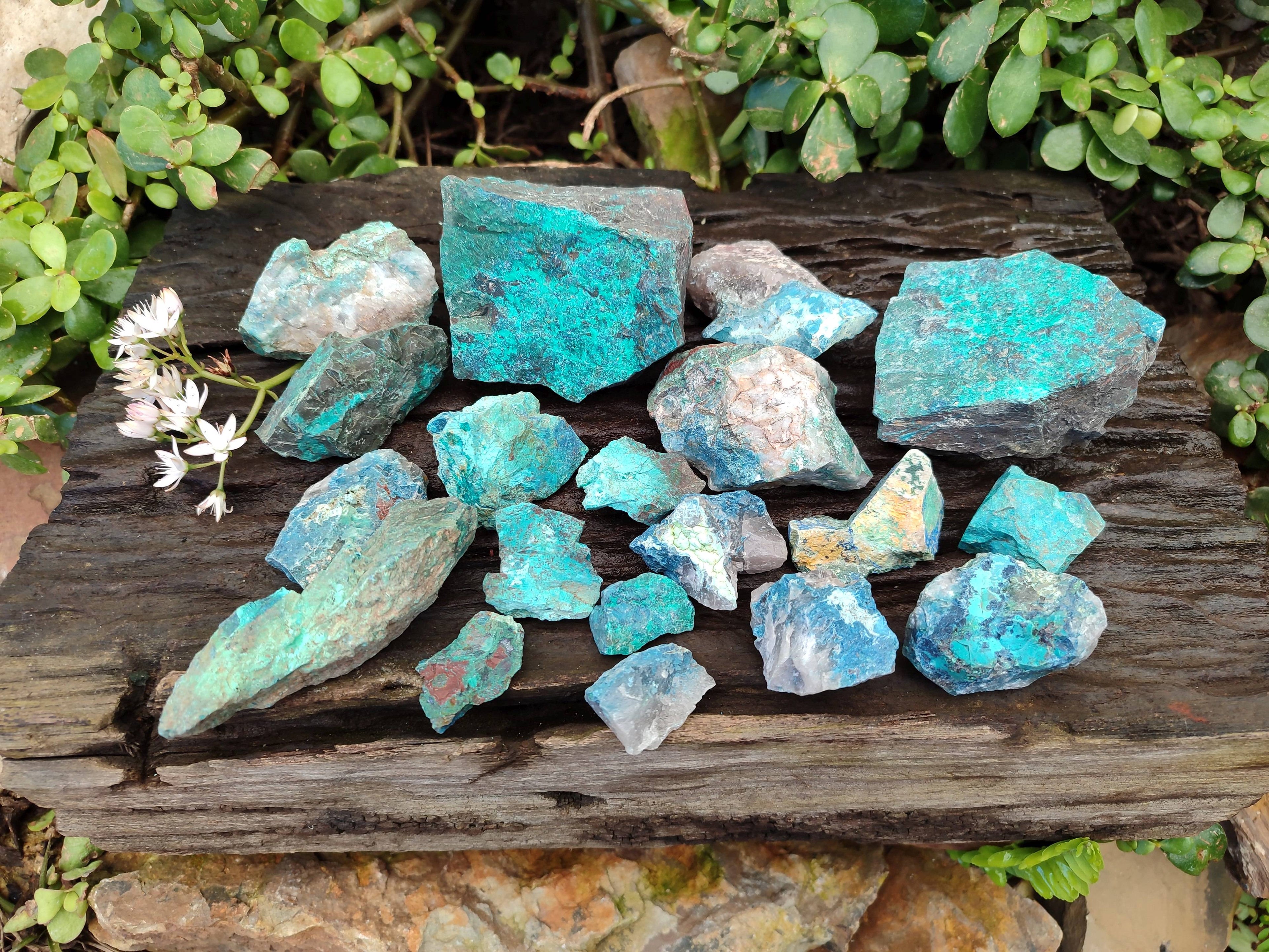 Natural Shattuckite Specimens x 2.8 Kg lot From Kaokoveld, Namibia - Toprock Gemstones and Minerals 