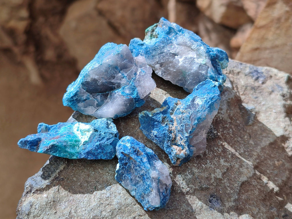 Natural Shattuckite Specimens x 2.8 Kg lot From Kaokoveld, Namibia - Toprock Gemstones and Minerals 