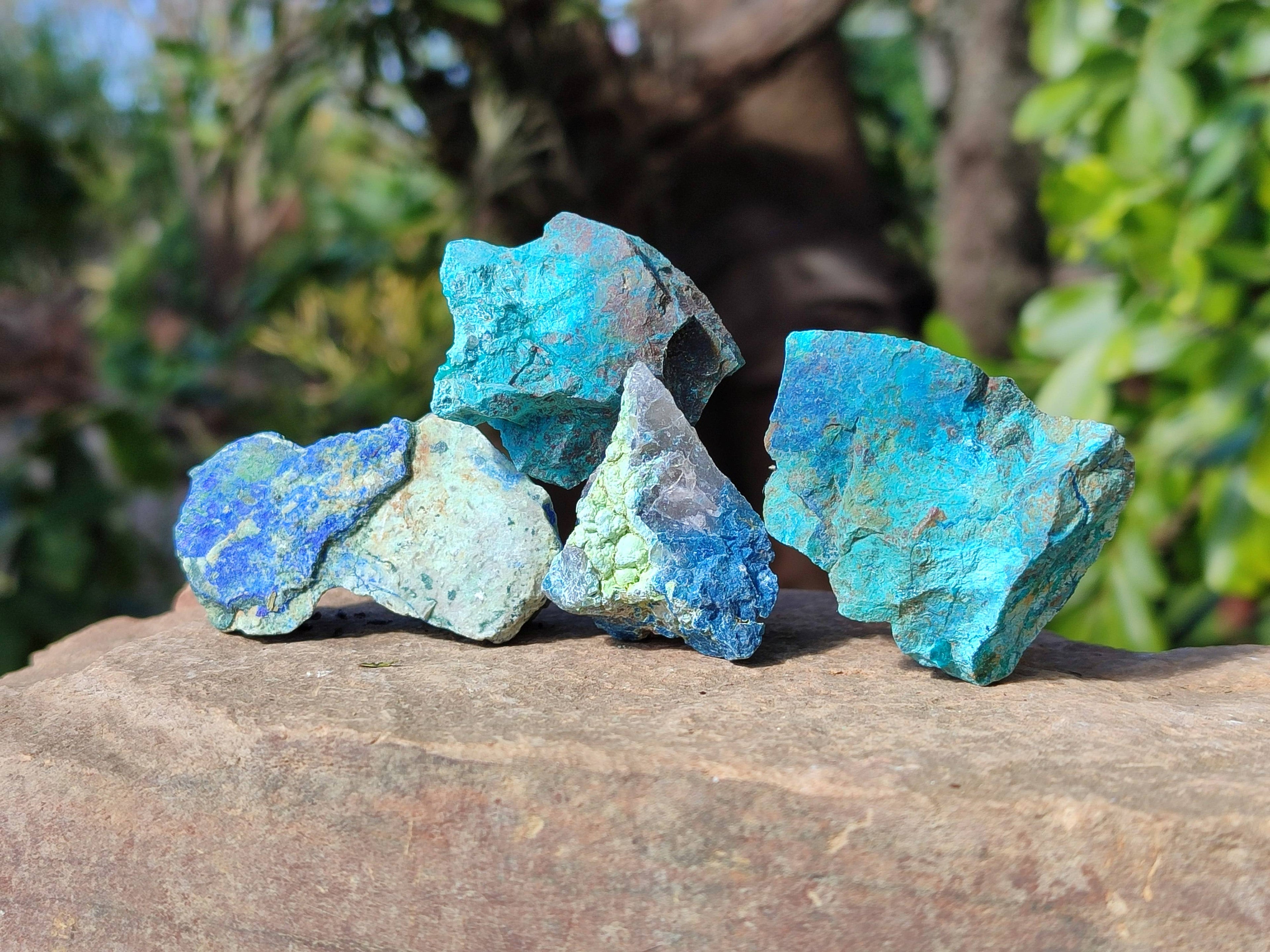 Natural Shattuckite Specimens x 2.8 Kg lot From Kaokoveld, Namibia - Toprock Gemstones and Minerals 