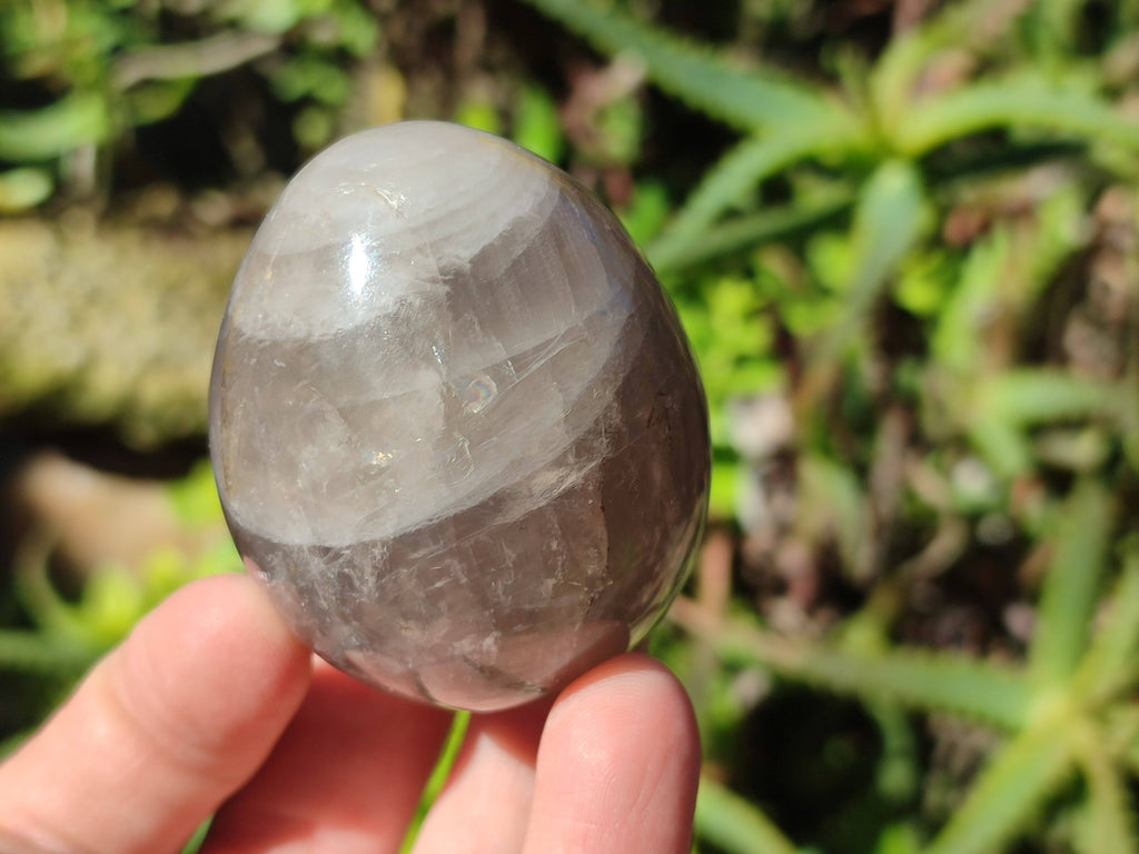 Polished Smokey Quartz Eggs x 6 From Madagascar - Toprock Gemstones and Minerals 