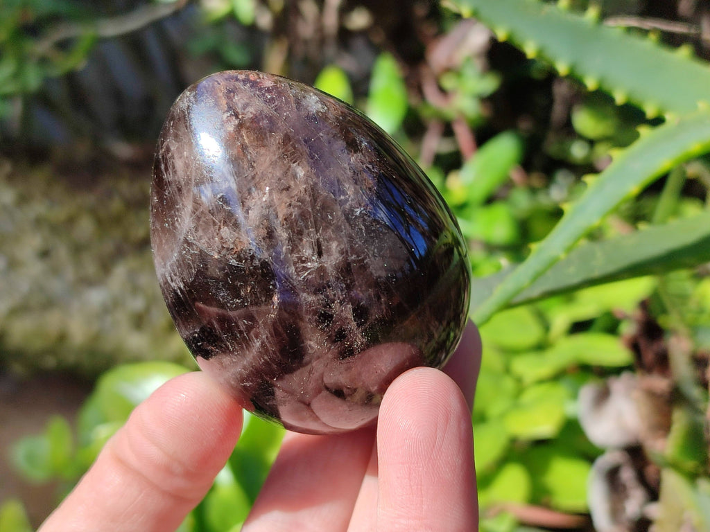 Polished Smokey Quartz Eggs x 6 From Madagascar - Toprock Gemstones and Minerals 