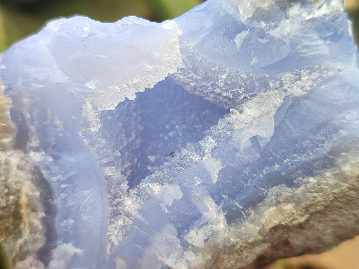 Natural Blue Lace Agate Geode Specimens x 12 From Malawi - Toprock Gemstones and Minerals 