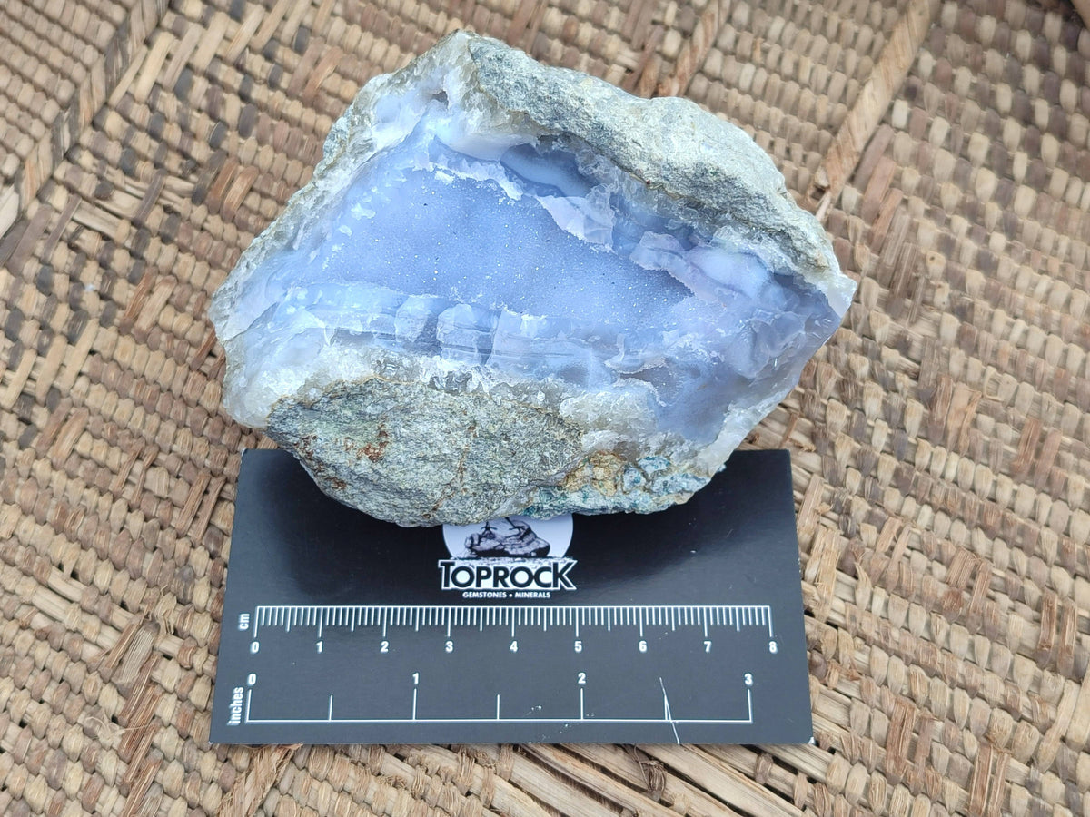 Natural Blue Lace Agate Geode Specimens x 12 From Malawi - Toprock Gemstones and Minerals 