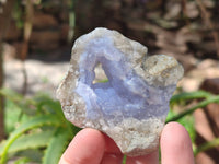 Natural Blue Lace Agate Geode Specimens x 12 From Malawi