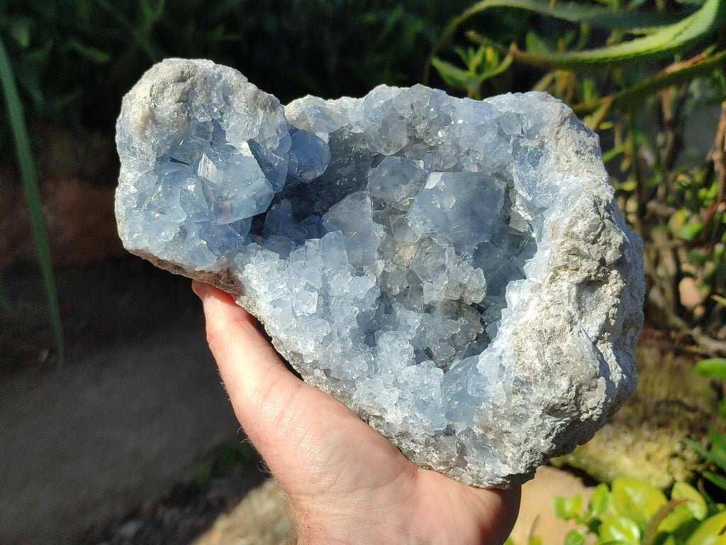 Natural Celestite Geode Specimen x 1 From Sakoany, Madagascar - Toprock Gemstones and Minerals 