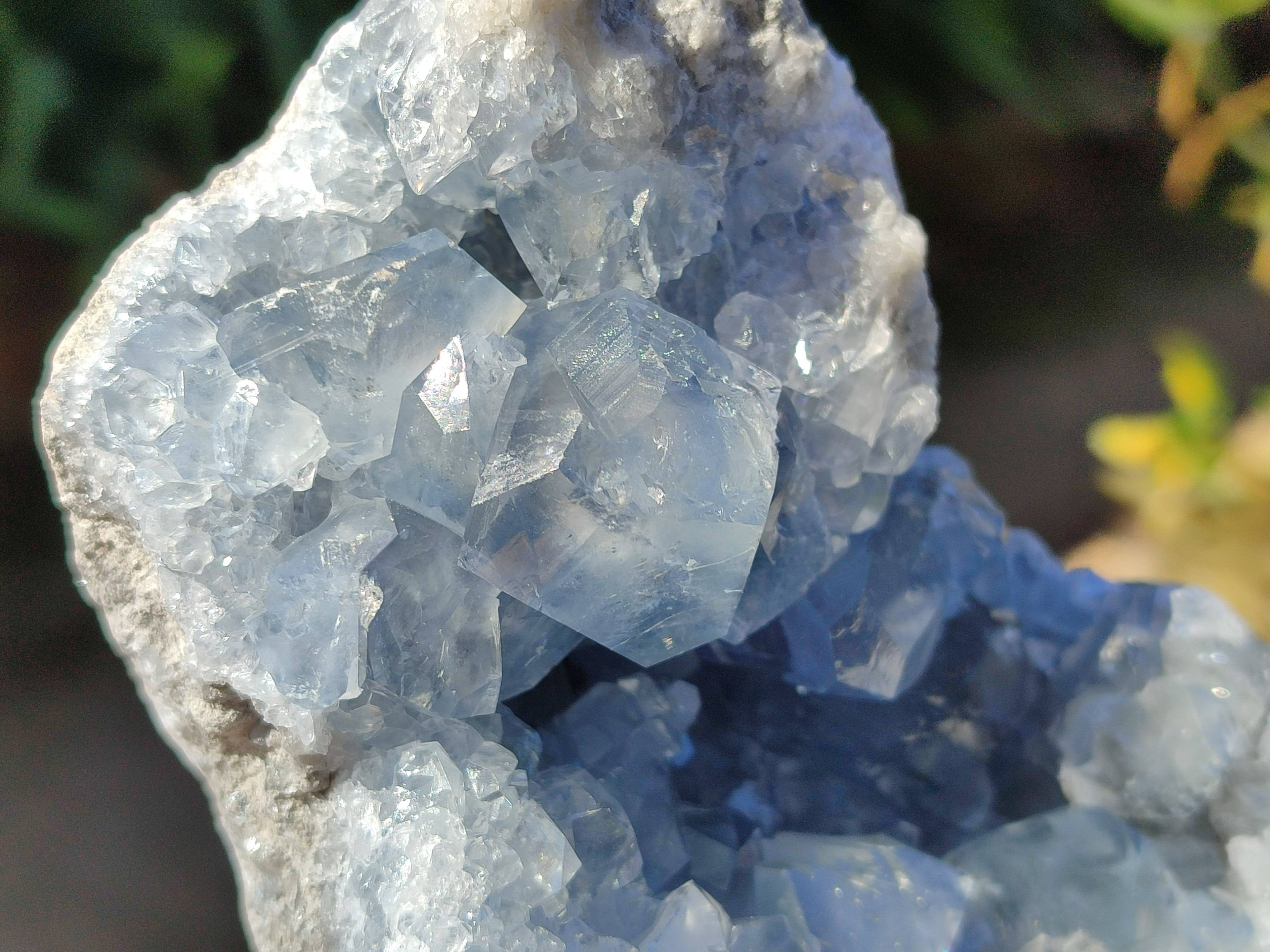Natural Celestite Geode Specimen x 1 From Sakoany, Madagascar - Toprock Gemstones and Minerals 
