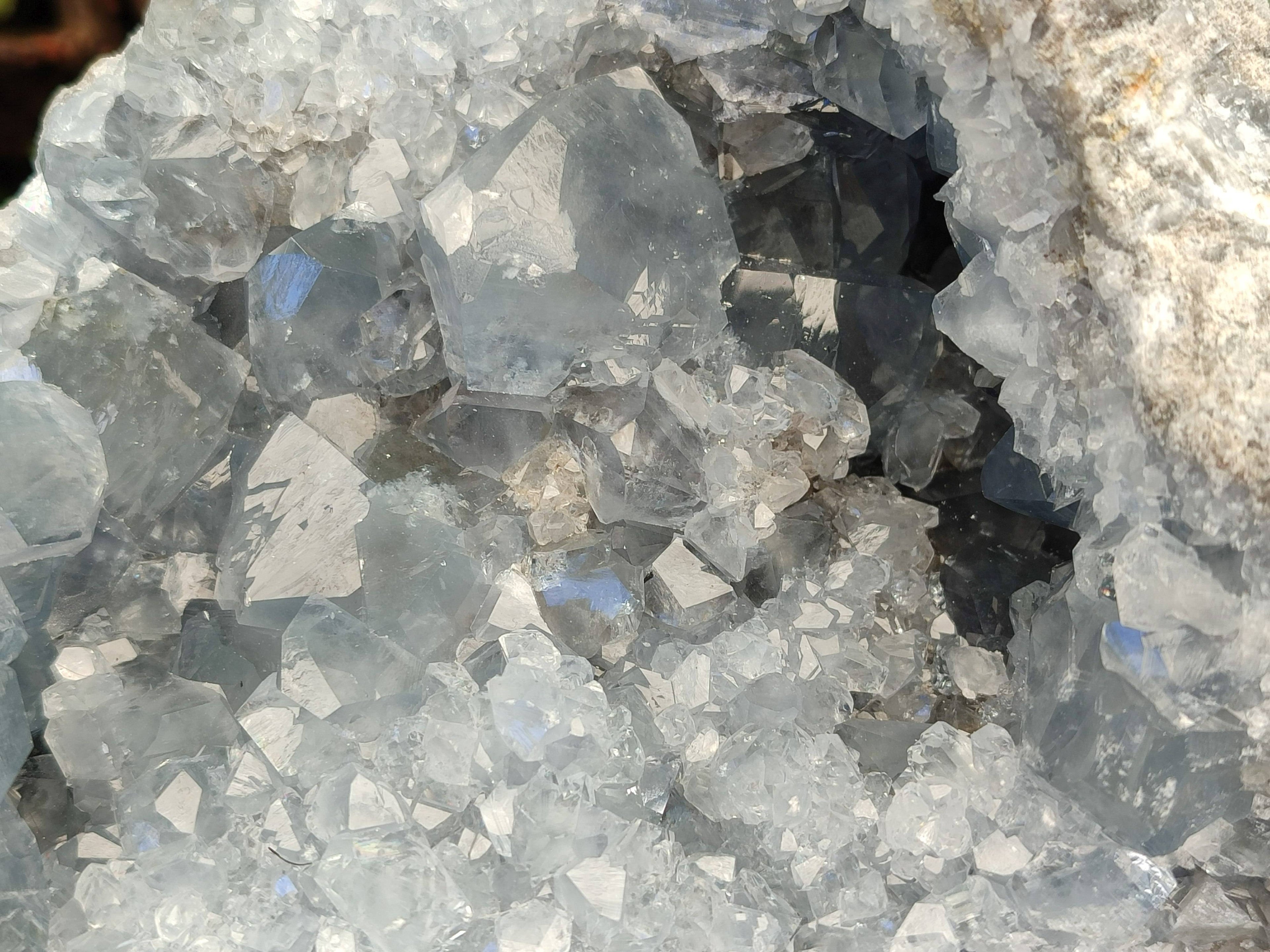 Natural Celestite Geode Specimen x 1 From Sakoany, Madagascar - Toprock Gemstones and Minerals 