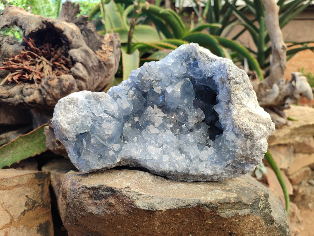 Natural Celestite Geode Specimen x 1 From Sakoany, Madagascar - Toprock Gemstones and Minerals 