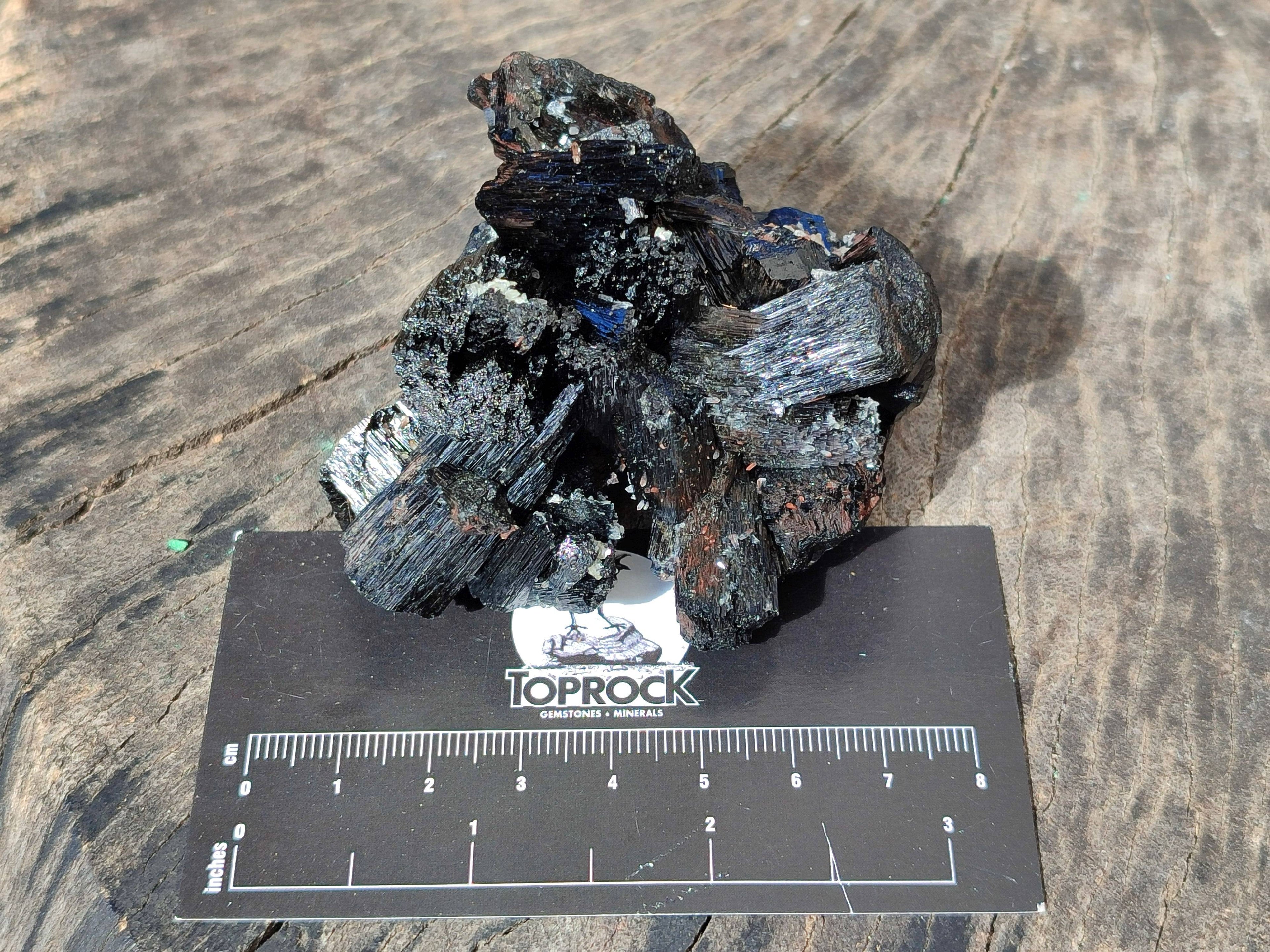 Natural Schorl Black Tourmaline Specimens x 6 From Erongo, Namibia - Toprock Gemstones and Minerals 