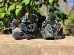 Natural Schorl Black Tourmaline Specimens x 6 From Erongo, Namibia - Toprock Gemstones and Minerals 