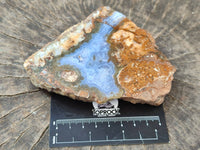 Polished On One Side 'Crazy' Blue Lace Agate x 4 From Namibia