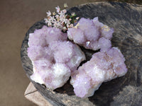 Natural Amethyst Spirit Quartz Clusters x 3 From Boekenhouthoek, South Africa