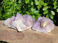 Natural Amethyst Spirit Quartz Clusters x 3 From Boekenhouthoek, South Africa