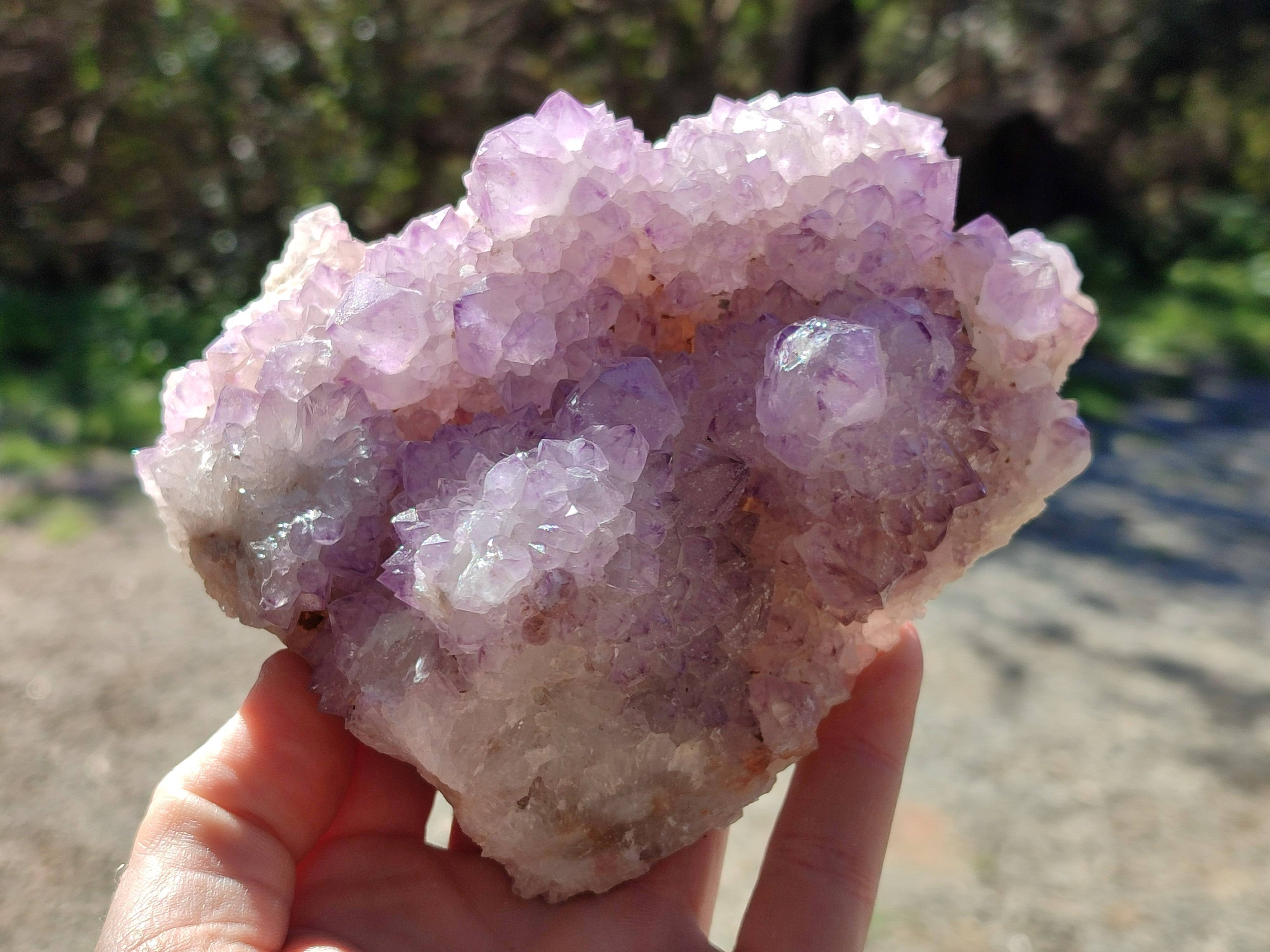Natural Amethyst Spirit Quartz Clusters x 3 From Boekenhouthoek, South Africa - Toprock Gemstones and Minerals 