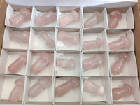 Polished Rose Quartz Mini Mushrooms x 20 Madagascar