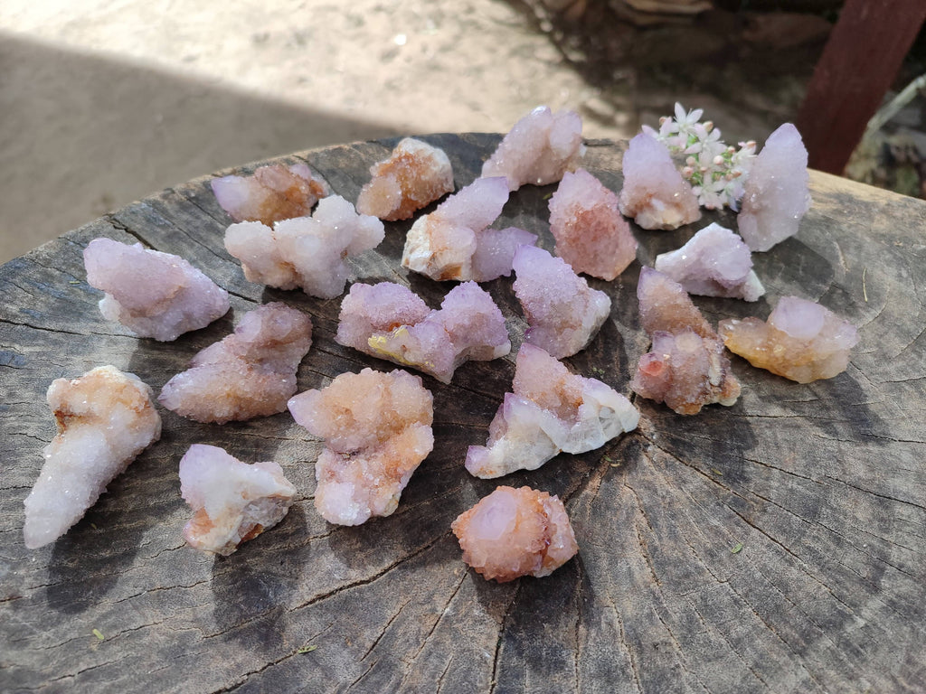 Natural Amethyst Spirit Quartz Clusters x 20 From Boekenhouthoek, South Africa - Toprock Gemstones and Minerals 