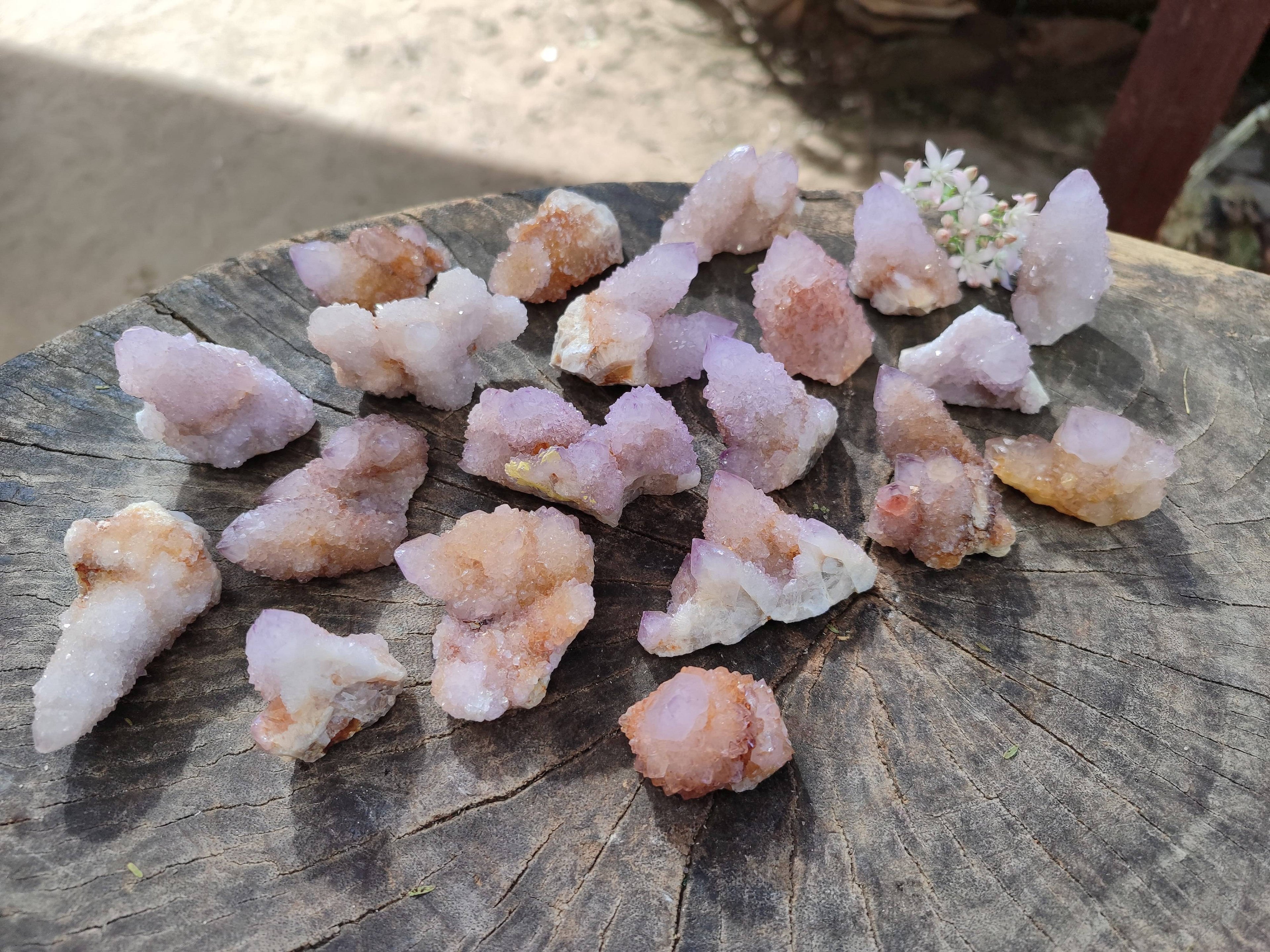 Natural Amethyst Spirit Quartz Clusters x 20 From Boekenhouthoek, South Africa - Toprock Gemstones and Minerals 