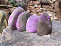 Polished Stichtite Standing Free Forms x 6 From Barberton, South Africa