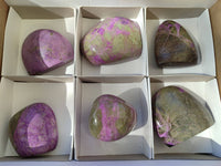 Polished Stichtite Standing Free Forms x 6 From Barberton, South Africa