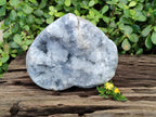 Polished Celestite Geode Heart x 1 From Sakoany, Madagascar - Toprock Gemstones and Minerals 