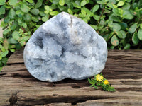 Polished Celestite Geode Heart x 1 From Sakoany, Madagascar