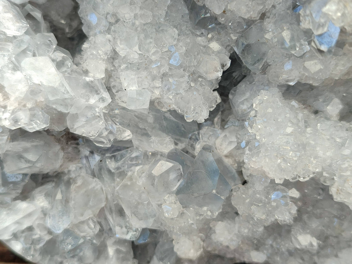 Polished Celestite Geode Heart x 1 From Sakoany, Madagascar - Toprock Gemstones and Minerals 