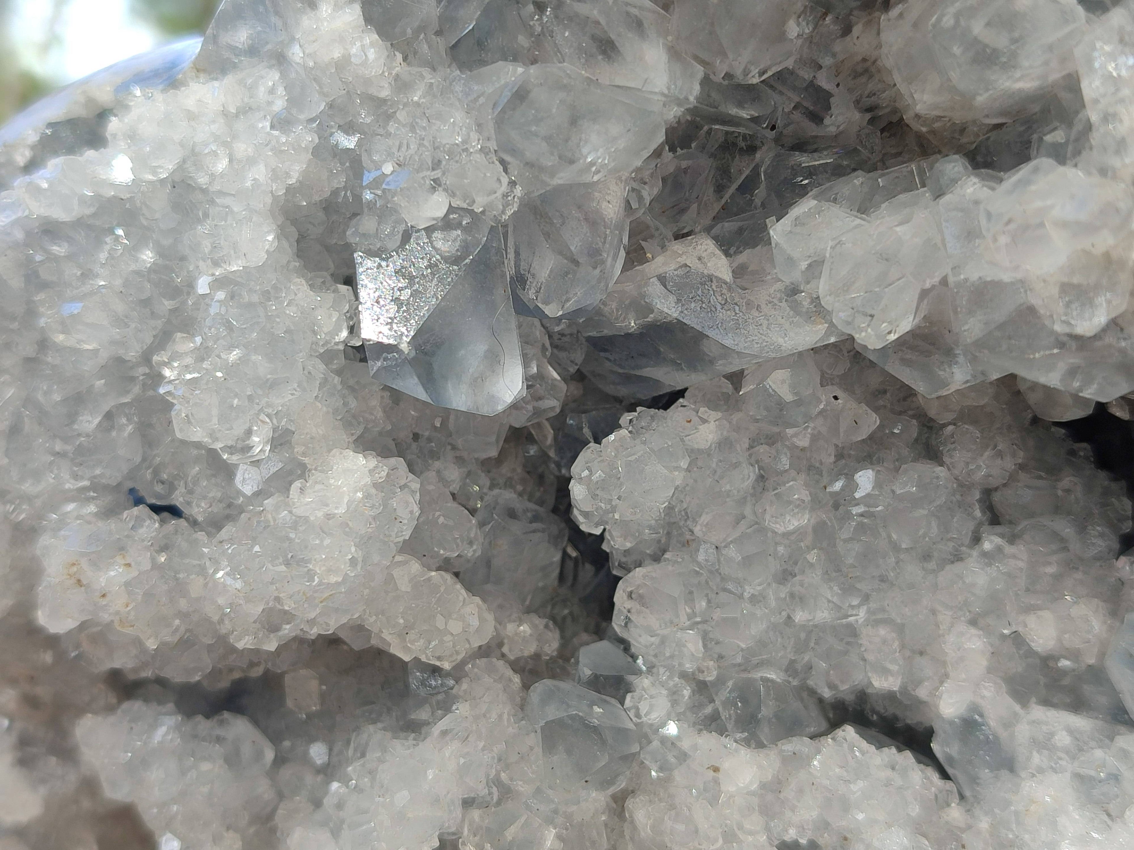 Polished Celestite Geode Heart x 1 From Sakoany, Madagascar - Toprock Gemstones and Minerals 