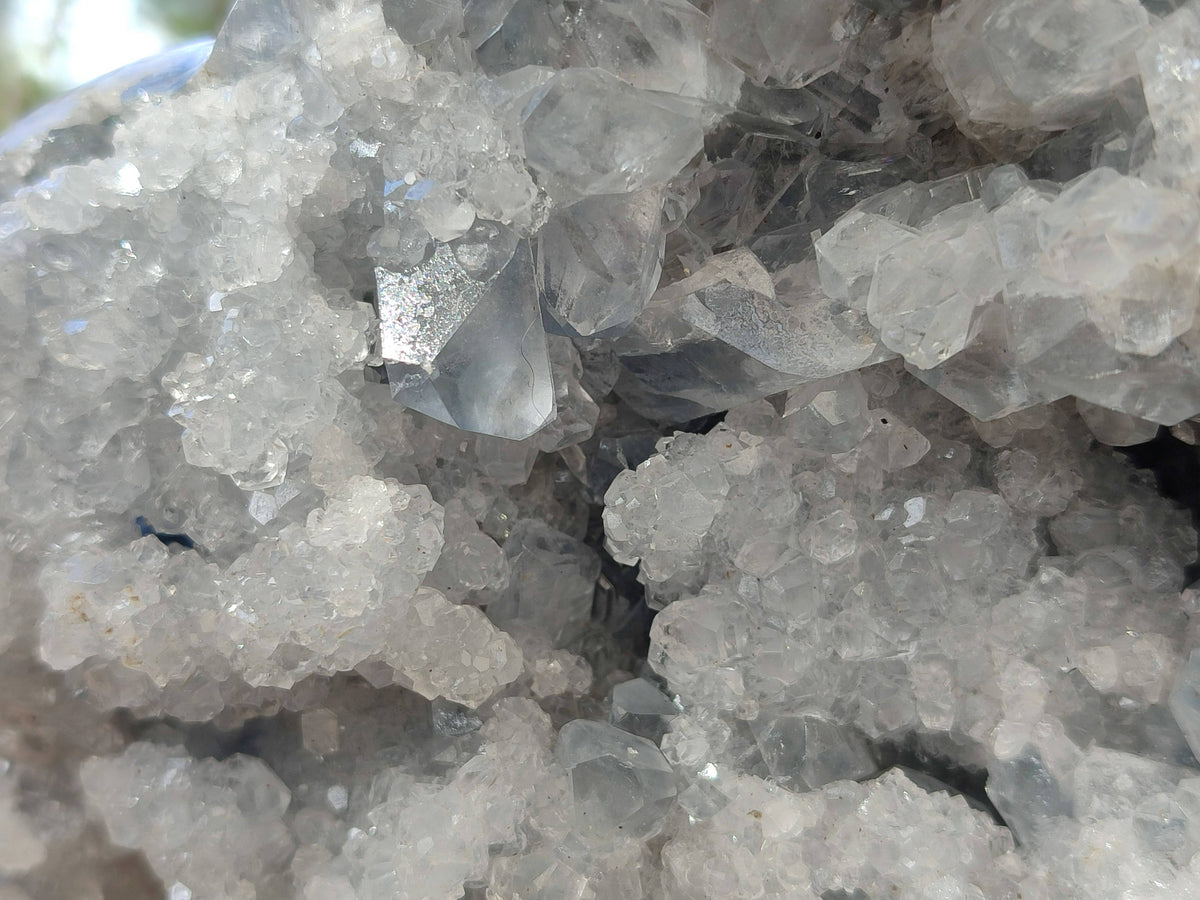 Polished Celestite Geode Heart x 1 From Sakoany, Madagascar - Toprock Gemstones and Minerals 