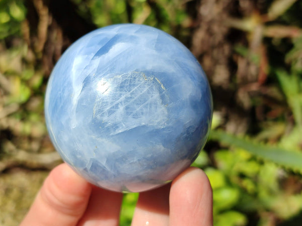 Polished Blue Calcite Spheres x 6 From Madagascar