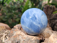 Polished Blue Calcite Spheres x 6 From Madagascar