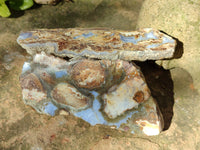 Polished On One Side 'Crazy' Blue Lace Agate x 7 From Namibia