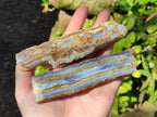 Polished On One Side 'Crazy' Blue Lace Agate x 7 From Namibia - Toprock Gemstones and Minerals 