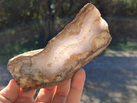 Polished On One Side 'Crazy' Blue Lace Agate x 7 From Namibia