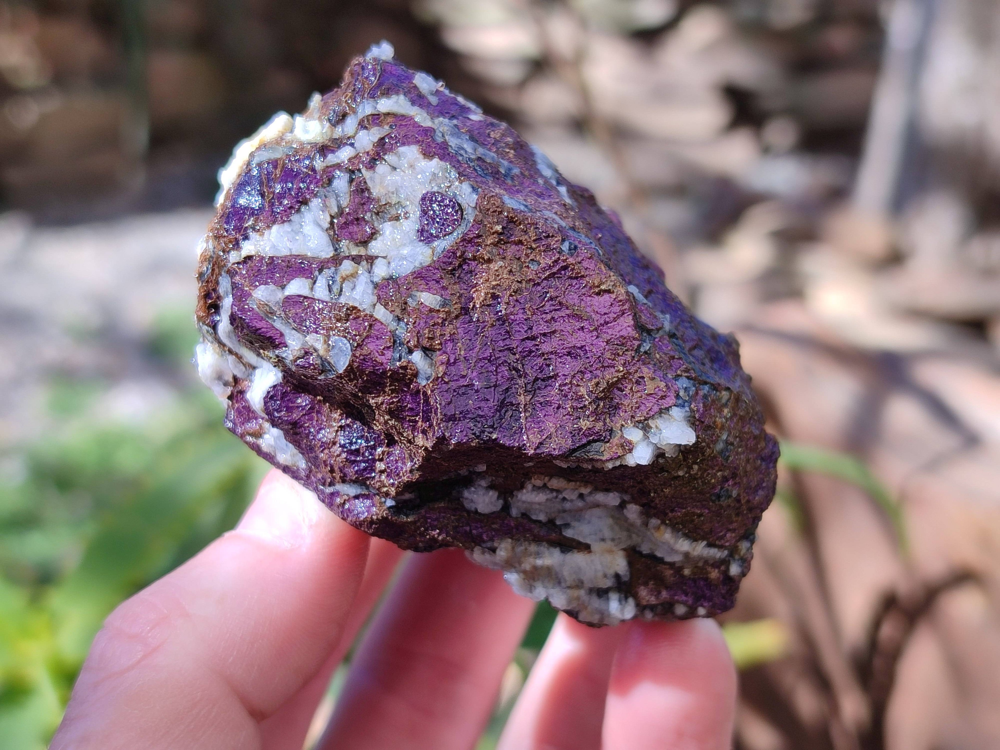 Natural Metallic Purpurite Cobbed Specimens x 6 From Erongo, Namibia - Toprock Gemstones and Minerals 