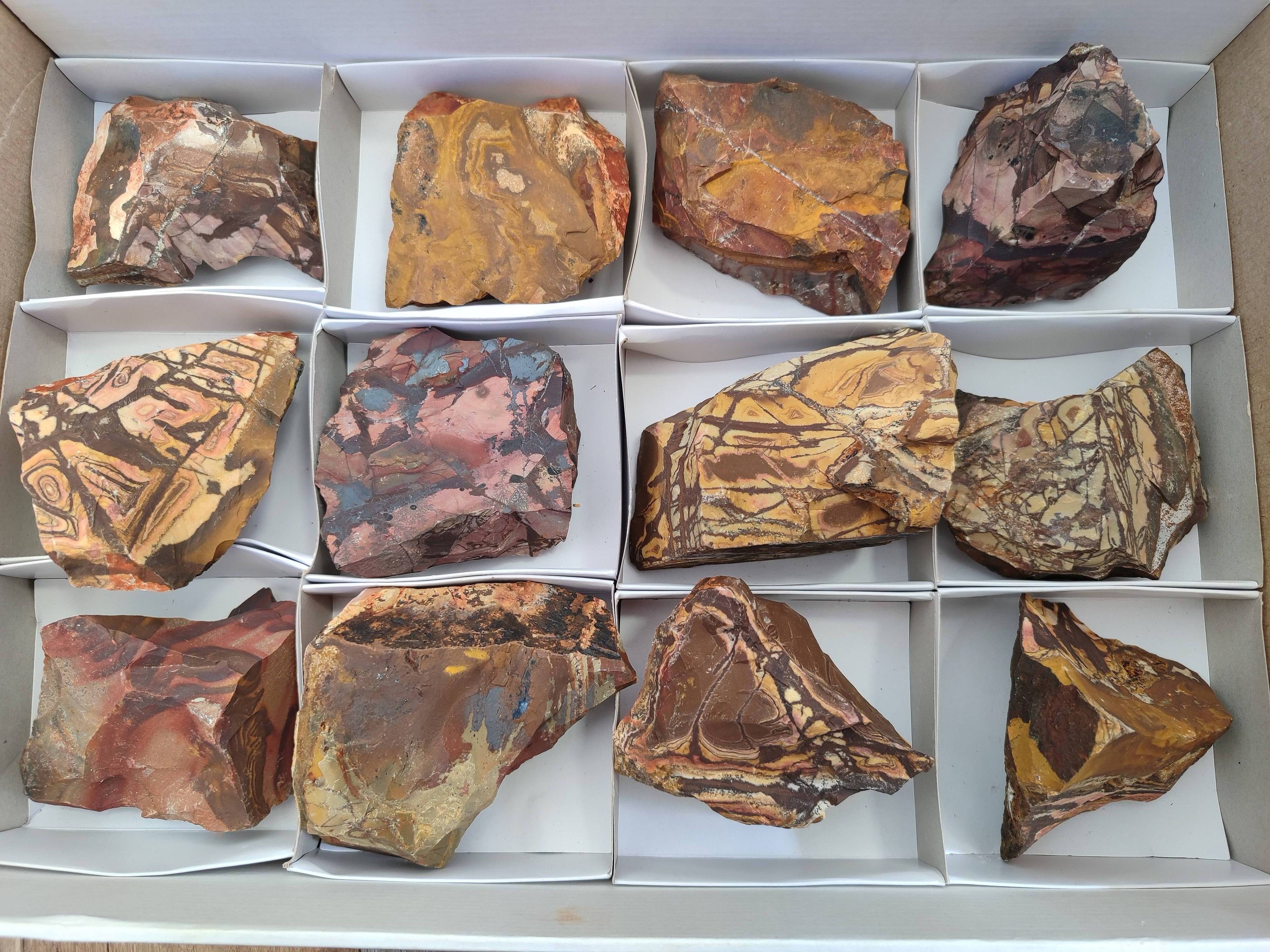 Natural Selected Nguni Jasper Cobbed Specimens x 12 From Prieska, South Africa - Toprock Gemstones and Minerals 