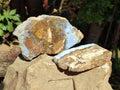 Polished On One Side 'Crazy' Blue Lace Agate x 4 From Namibia - Toprock Gemstones and Minerals 