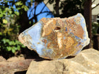 Polished On One Side 'Crazy' Blue Lace Agate x 4 From Namibia - Toprock Gemstones and Minerals 