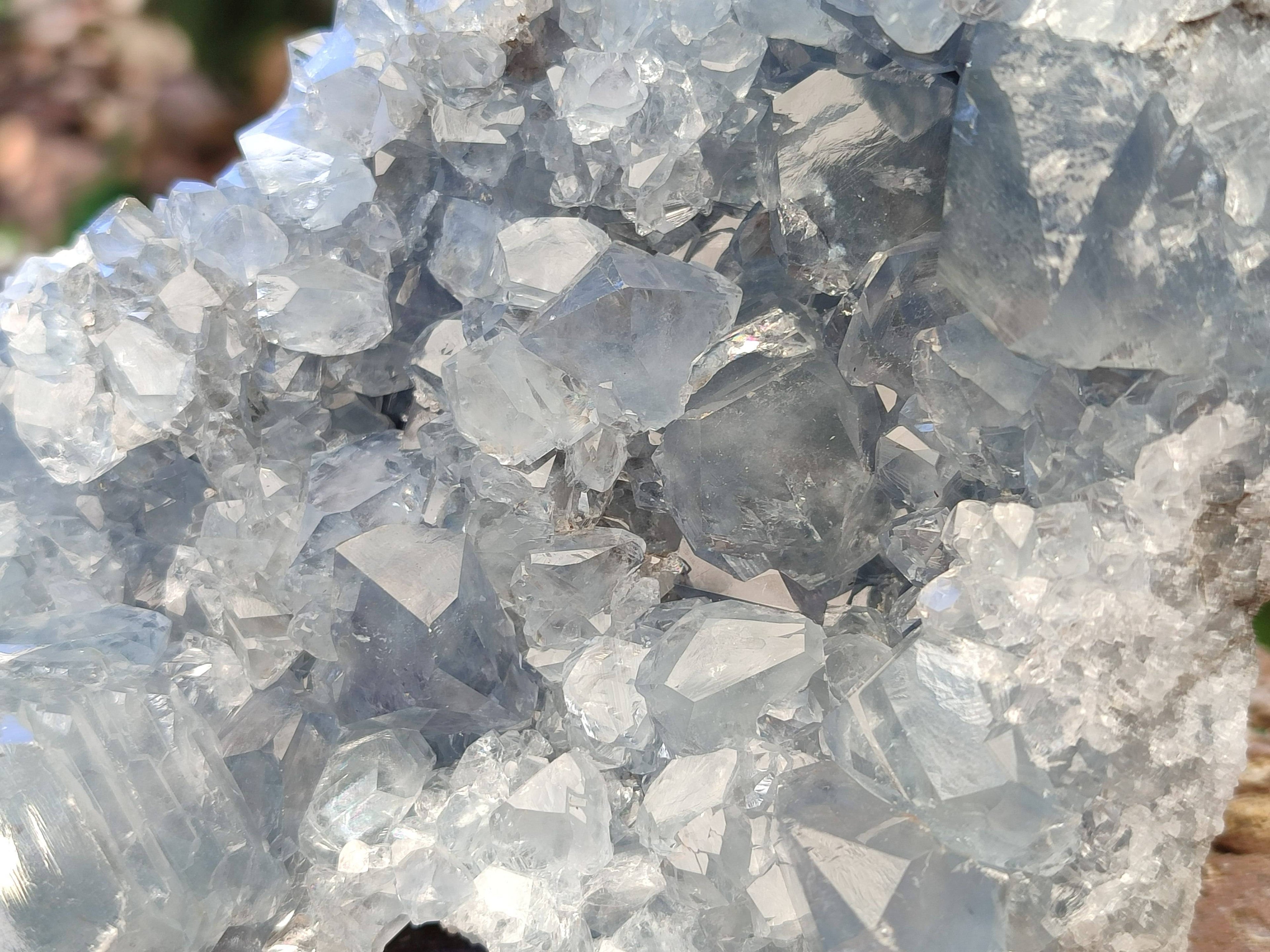 Natural Celestite Geode Specimen x 1 From Sakoany, Madagascar - Toprock Gemstones and Minerals 