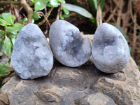 Polished Celestite Items x 12 From Sakoany, Madagascar