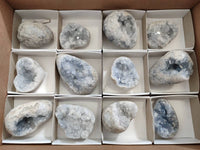 Polished Celestite Items x 12 From Sakoany, Madagascar