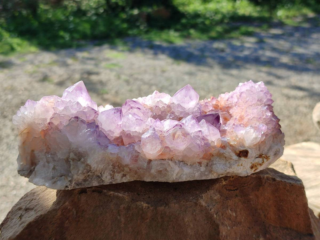 Natural Amethyst Spirit Quartz Clusters x 2 From Boekenhouthoek, South Africa - Toprock Gemstones and Minerals 