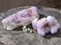Natural Amethyst Spirit Quartz Clusters x 2 From Boekenhouthoek, South Africa