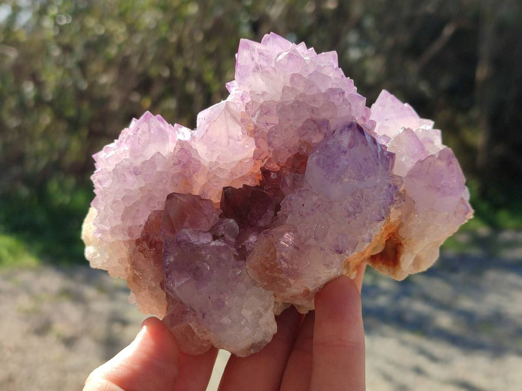 Natural Amethyst Spirit Quartz Clusters x 2 From Boekenhouthoek, South Africa - Toprock Gemstones and Minerals 