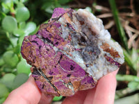 Natural Metallic Purpurite Cobbed Specimens x 4 From Erongo, Namibia