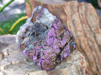 Natural Metallic Purpurite Cobbed Specimens x 4 From Erongo, Namibia
