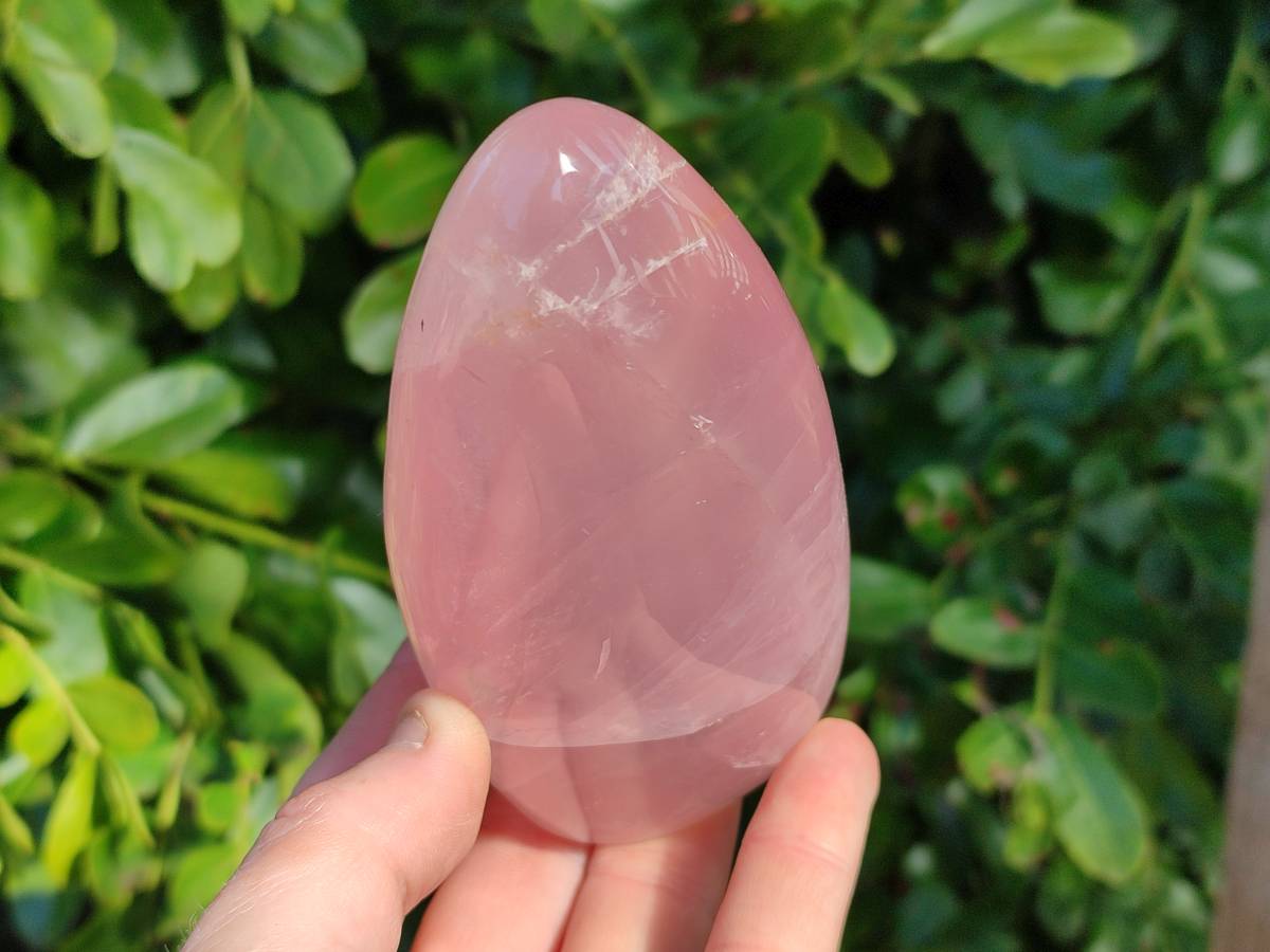 Polished Rose Quartz Standing Free Forms x 2 Madagascar - Toprock Gemstones and Minerals 